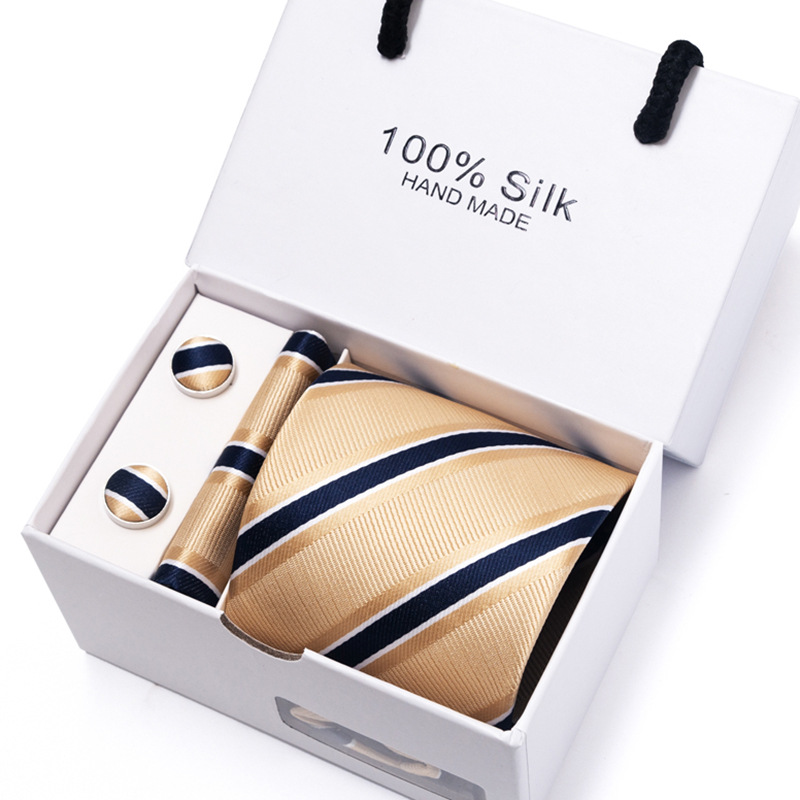 New Men's Flower Polka Dot Mul - Neck Tie Set Box review and price
