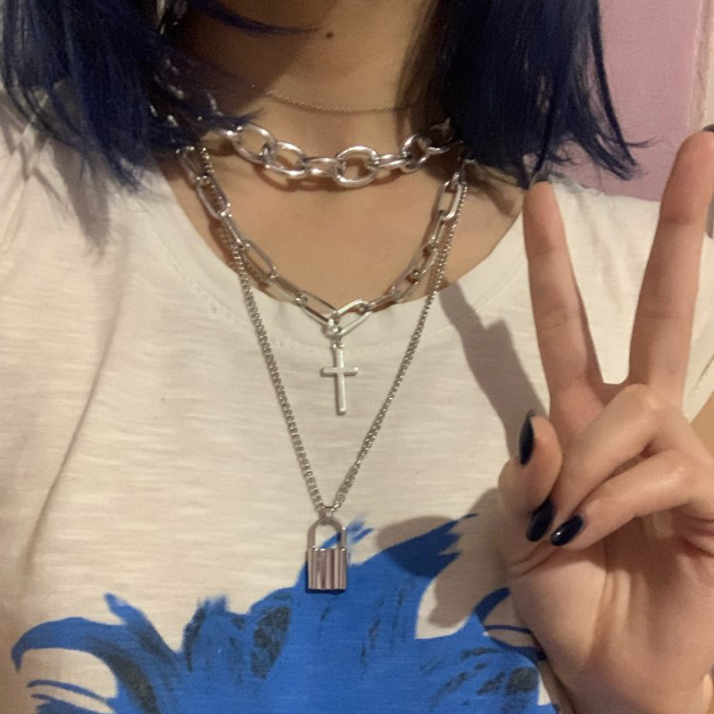 FNQUFUJ Layered grunge aesthet - Men Accessories Neck Chain review and price