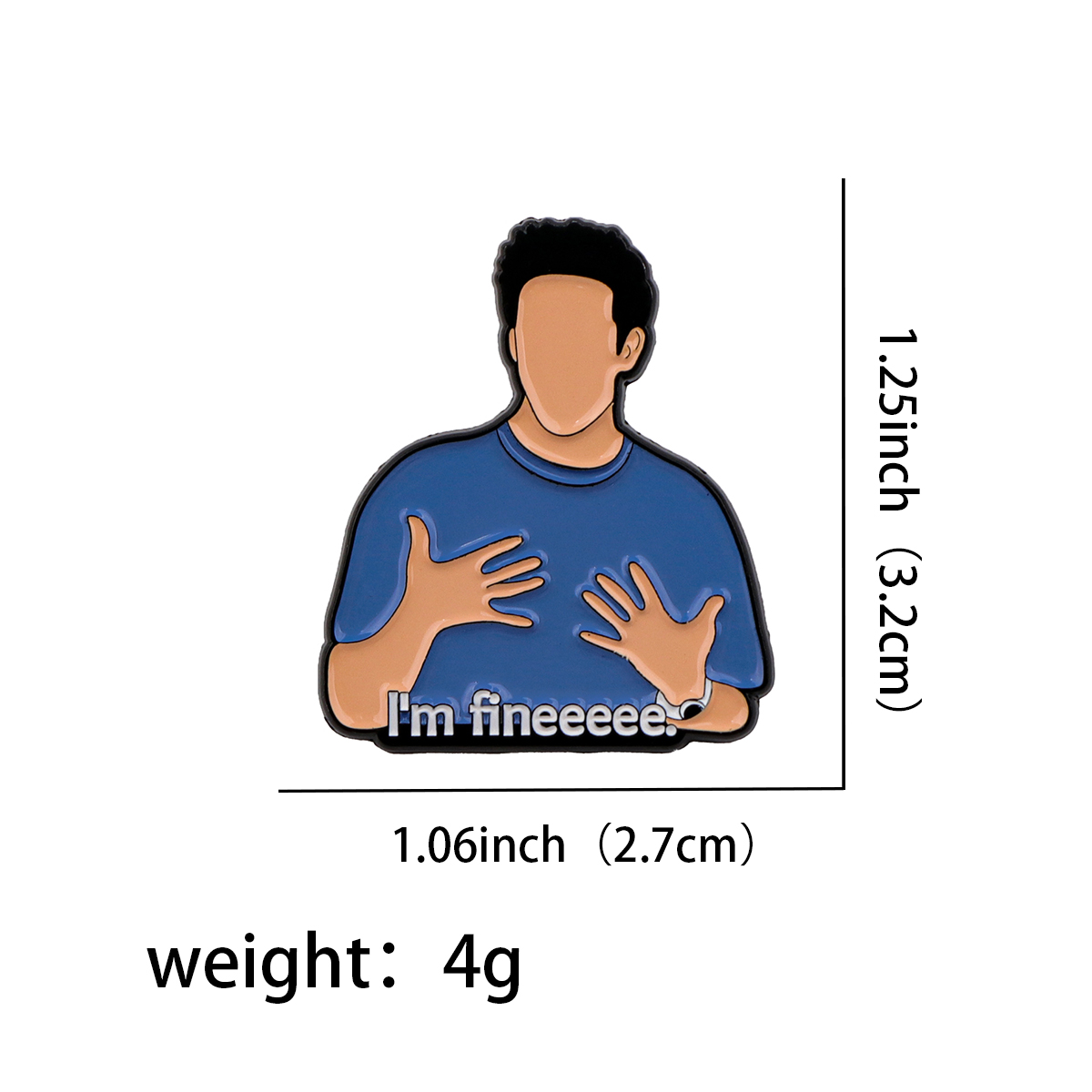 I'm fineeeee Quotations Enamel - Men'S Accessories Types review and price