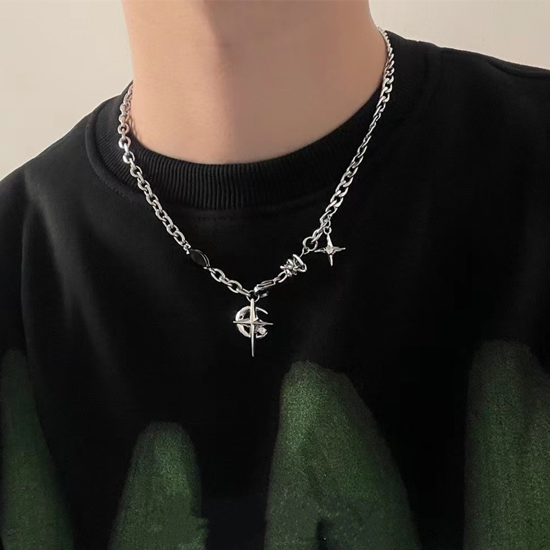 2023 Korean Fashion Goth Punk  - Men Accessories Neck Chain review and price